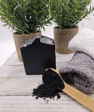 black charcoal all natural soap